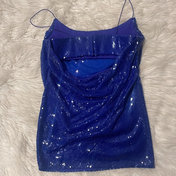 ALEX PERRY
Sequin Open Back Drape Mini Dress - Picture 4 of 5